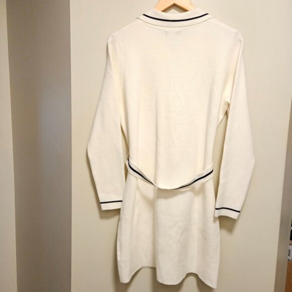 Nicole Miller New York Women's Button Front Belted Mini Sweater Dress Size M. - Picture 14 of 15